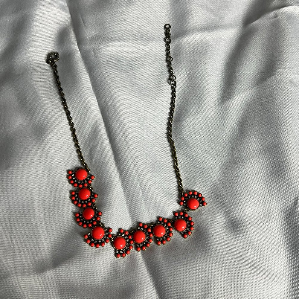 J.Crew Gold and Coral Necklace!